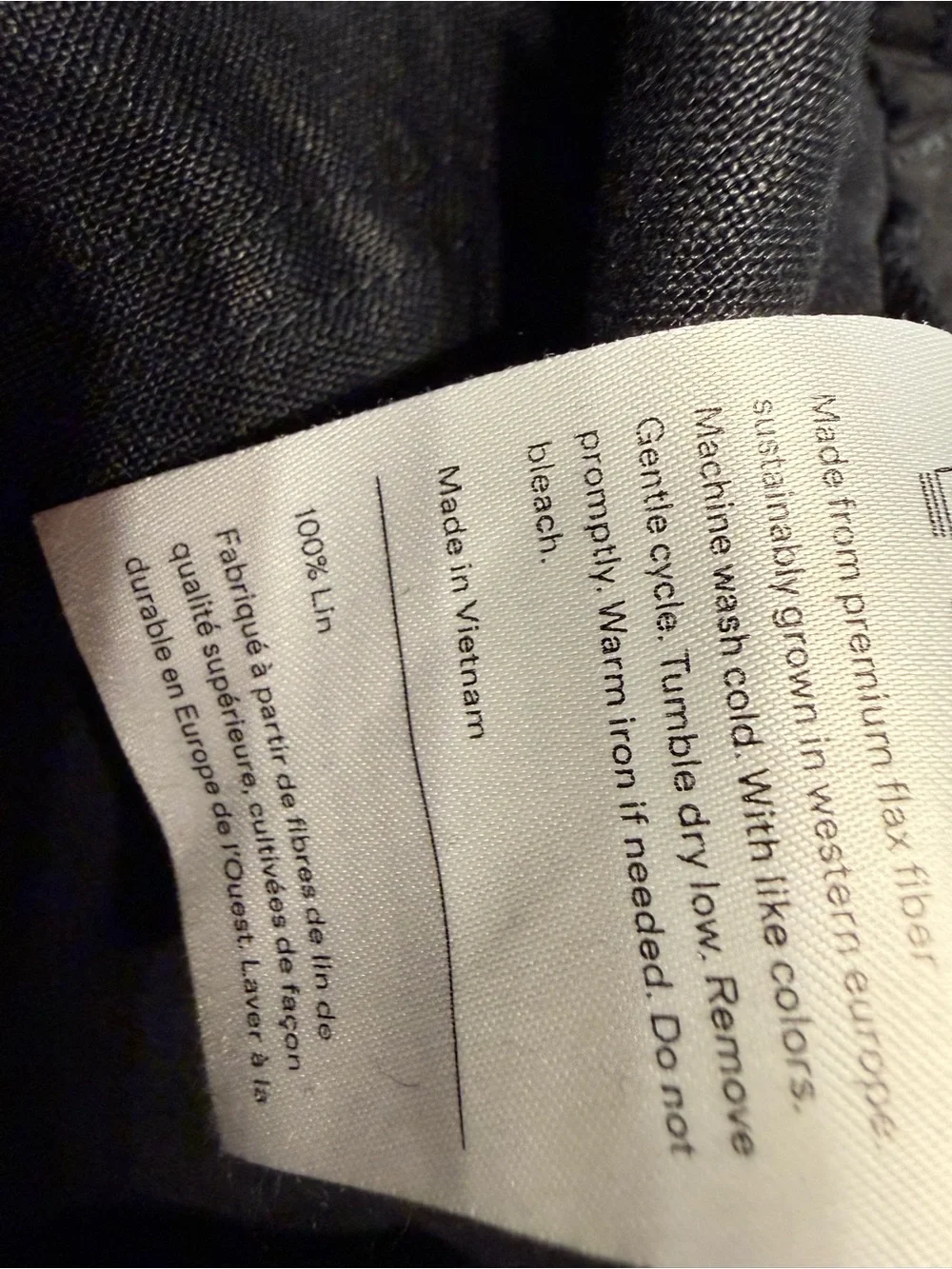 Quince European Linen Pants Wide Leg - Black- Medium- NWOT